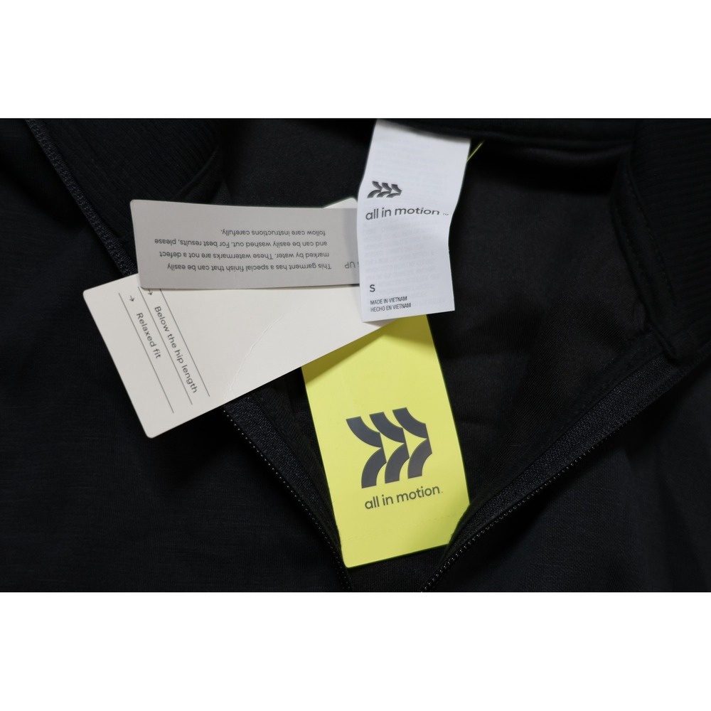 All in Motion Airy Sleek Full Zip Jacket Black Relaxed Fit Mock Neck Small NWT - Picture 4 of 6
